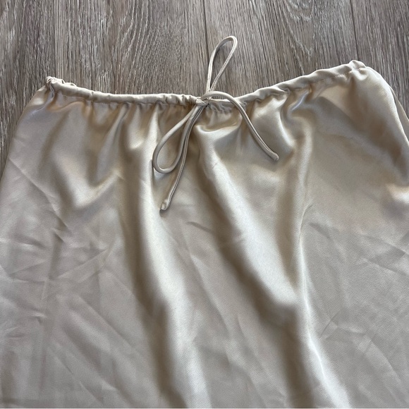 SOLD Dissh Champagne Satin Maxi Skirt - Picture 7 of 10